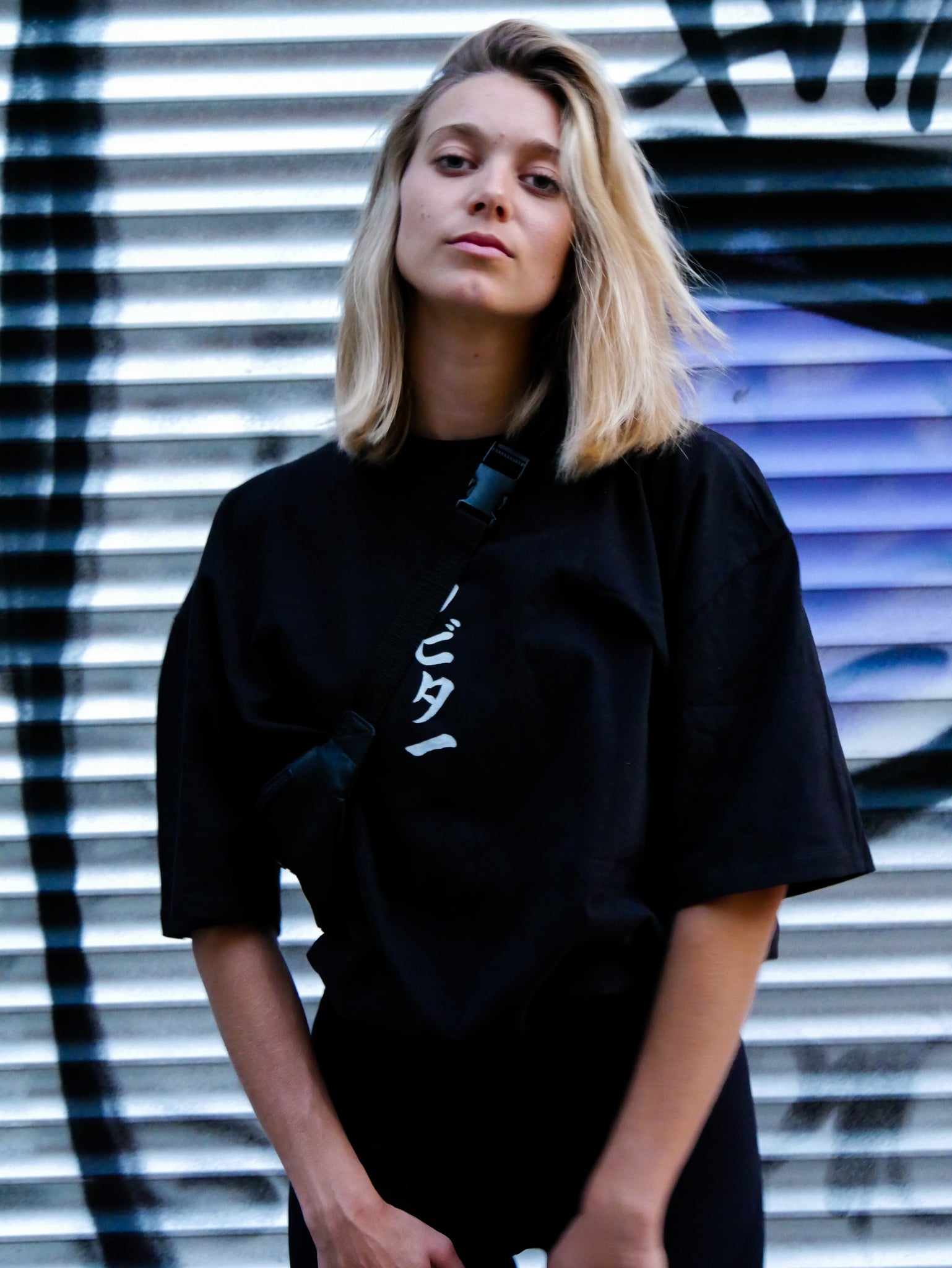 Oversized Scripted Tee - Shade
