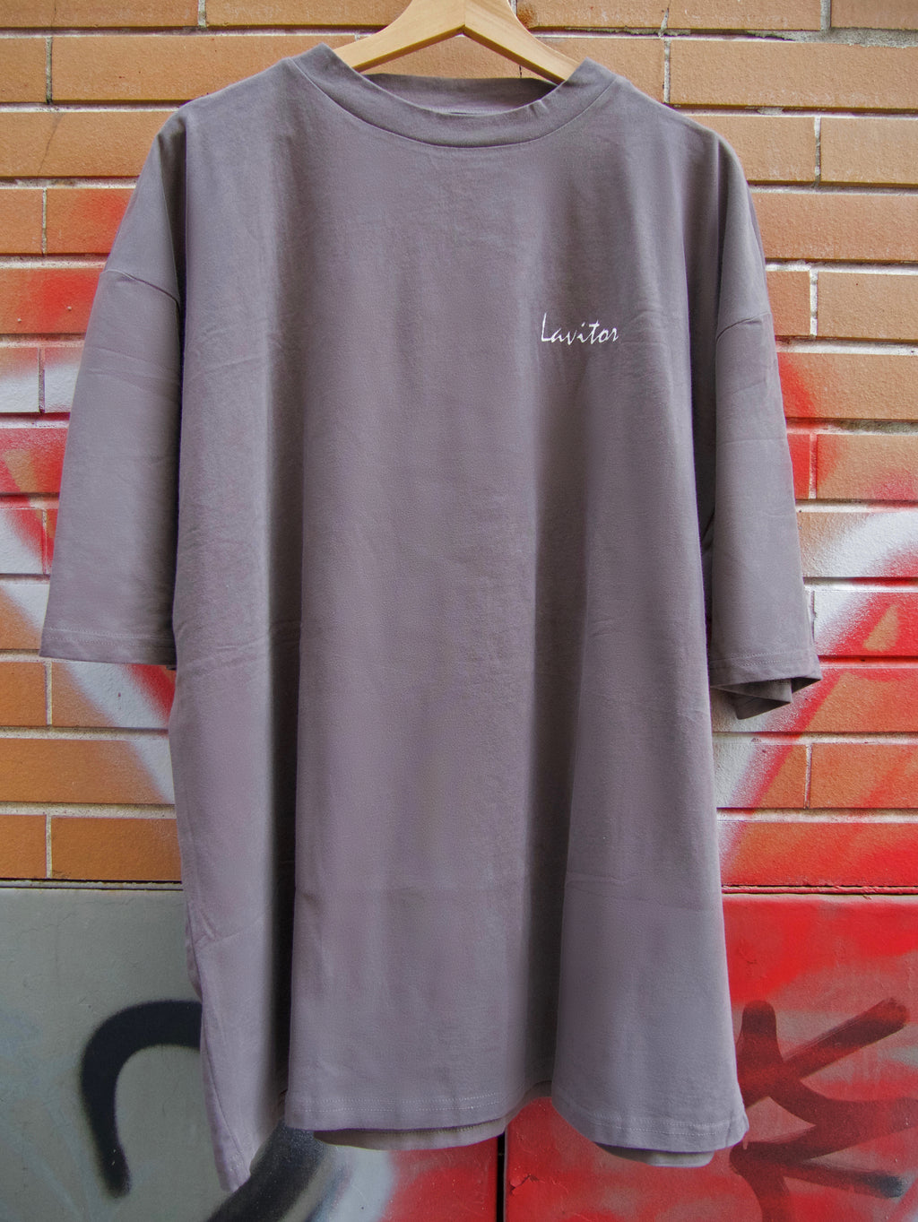 Oversized Scripted Tee - Dirt