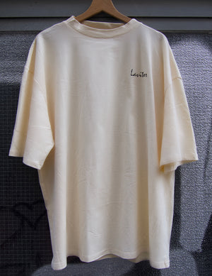 Oversized Scripted Tee - Cheesecake