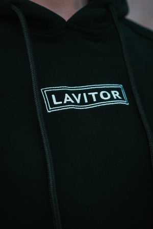 Core Striped Hoodie Black