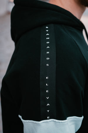 Core Striped Hoodie Black